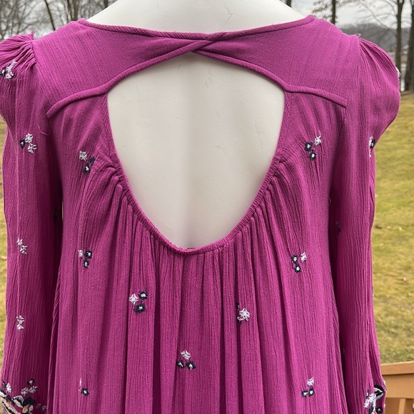 Free People embroidered boho dress S-M - Picture 4 of 9